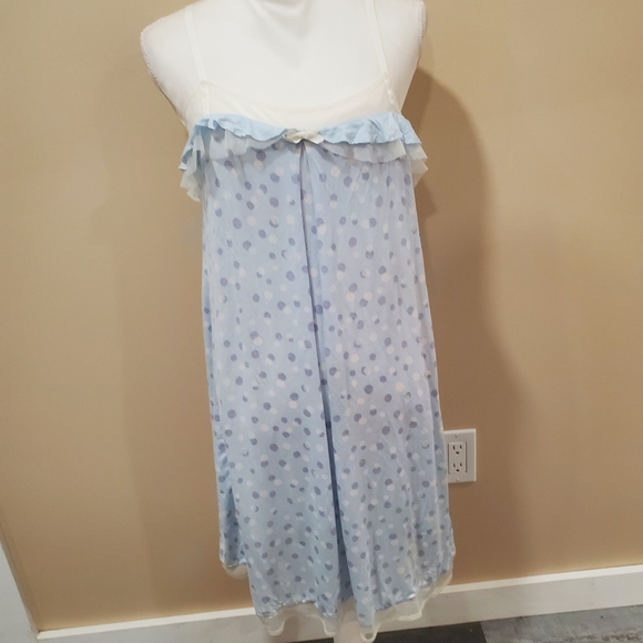 Simply vera vera wang polka dot ruffle lace trim chemise - Picture 2 of 12